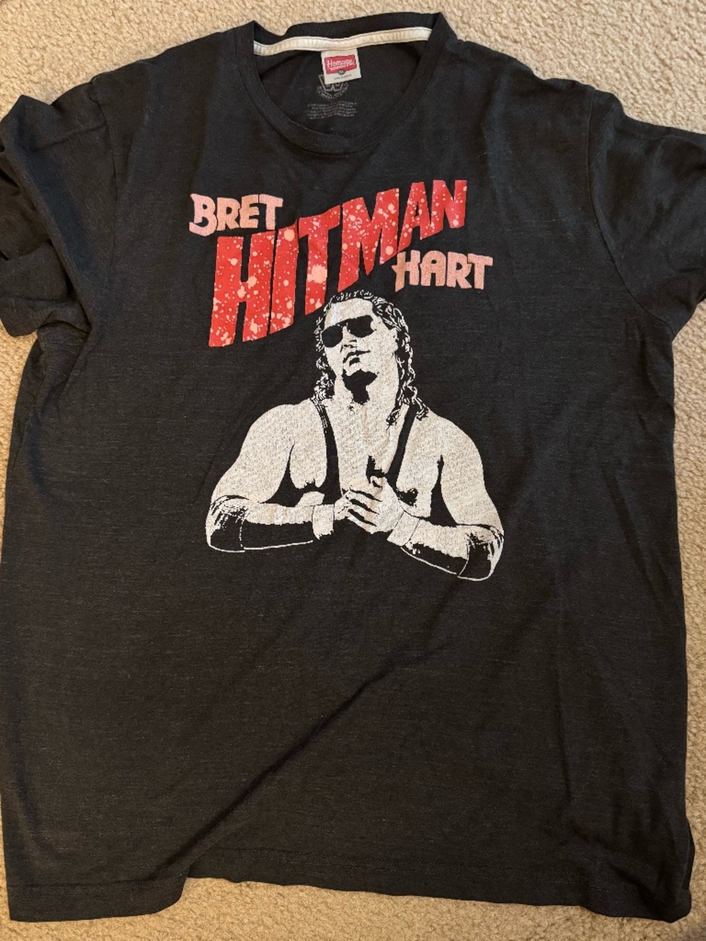 WWE WWF Homage XL Bret The Hitman Hart shirt